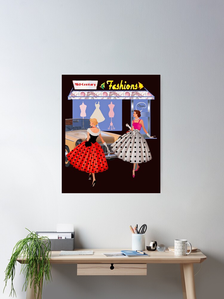 Womens Vintage Retro 50s Fashion art 