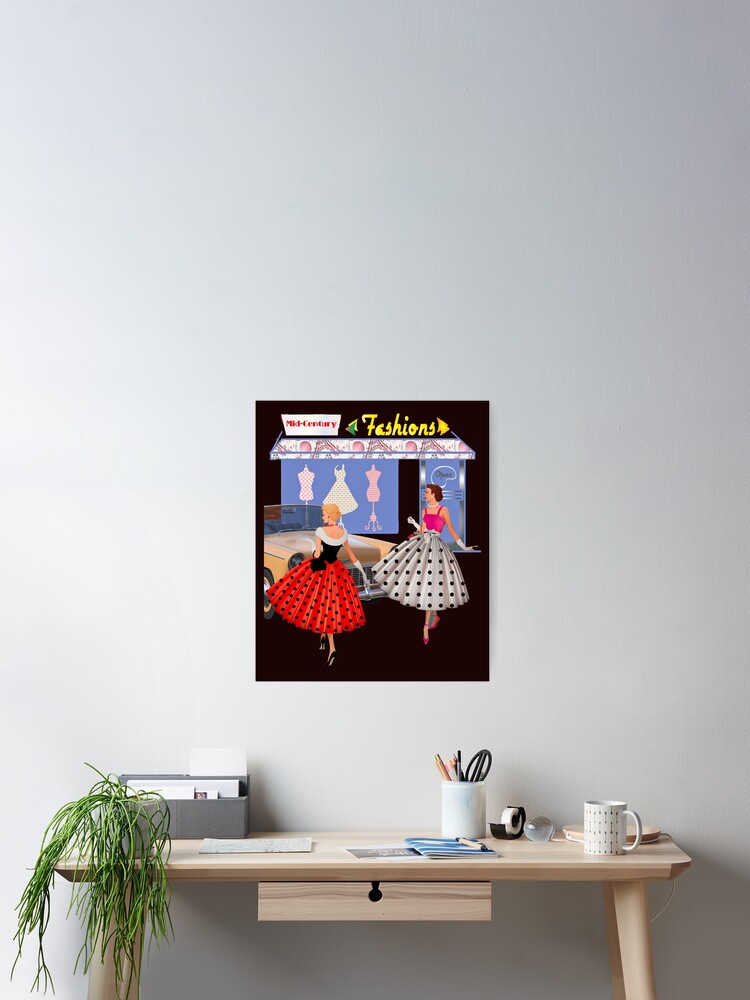 Womens Vintage Retro 50s Fashion art 