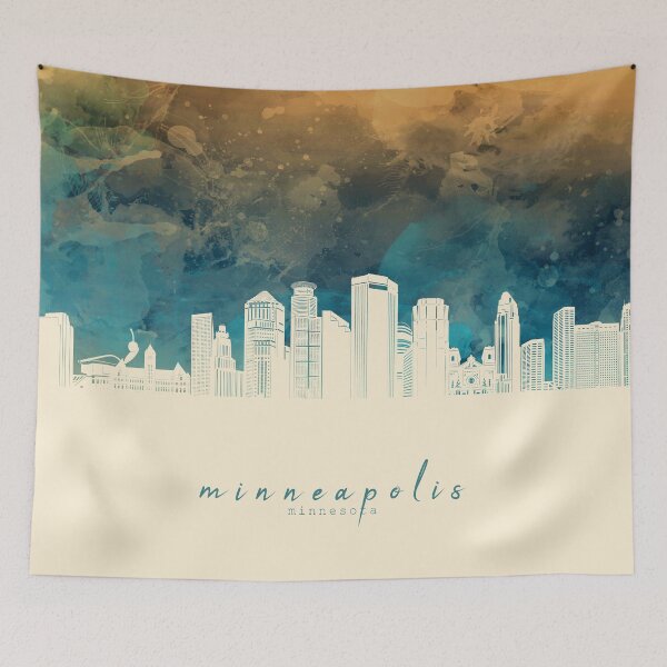 Item preview, minneapolis skyline designed and sold by BekimART2.