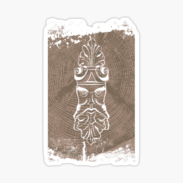 Old Man Oak - Wood stump Sticker