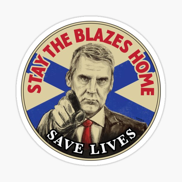 Stay the Blazes Home Circle Sticker