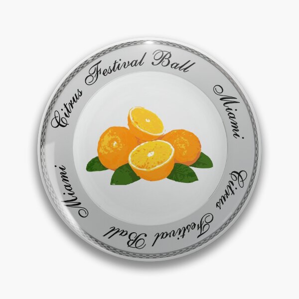Item preview, Golden Girls Citrus Festival Ball Plate designed and sold by EverydayDesign.