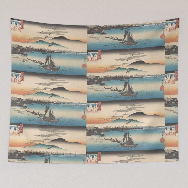 Item preview, Geese Alighting at Katada, Lake Biwa designed and sold by Tizeru.