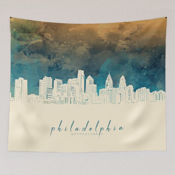 Item preview, philadelphia skyline designed and sold by BekimART2.