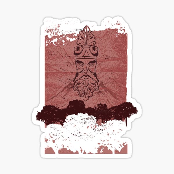 Old Man Oak - Crumpled Paper (wine red) Sticker