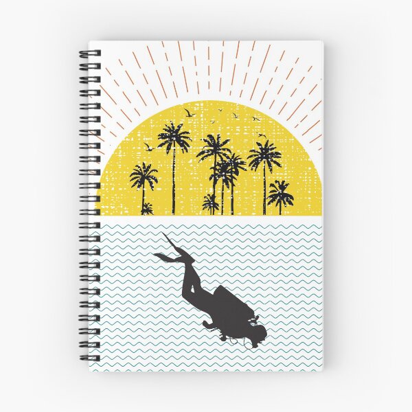 Item preview, Retro Scuba Diving Scuba Diver 80s Vintage Beach Sunburst designed and sold by merchzy.