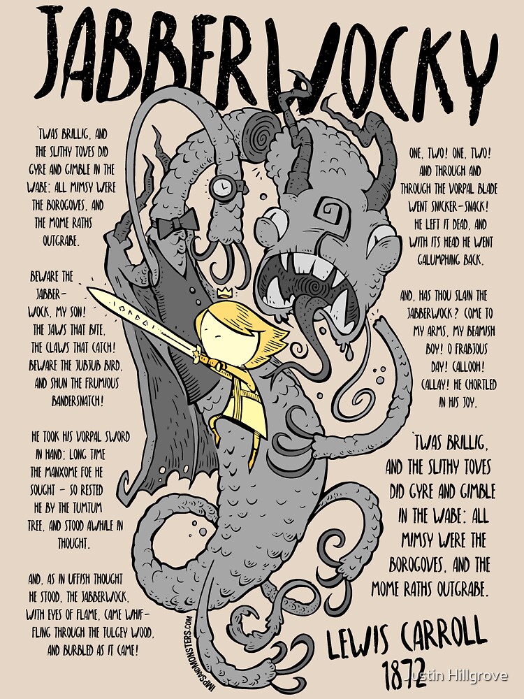 "Jabberwocky" Tshirt for Sale by impsandmonsters Redbubble alice t