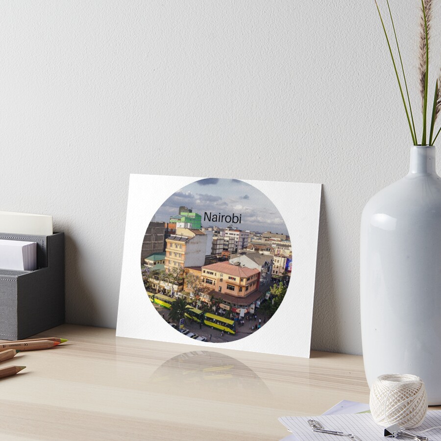 "Nairobi World's most beautiful cities Time Zone " Art Board Print