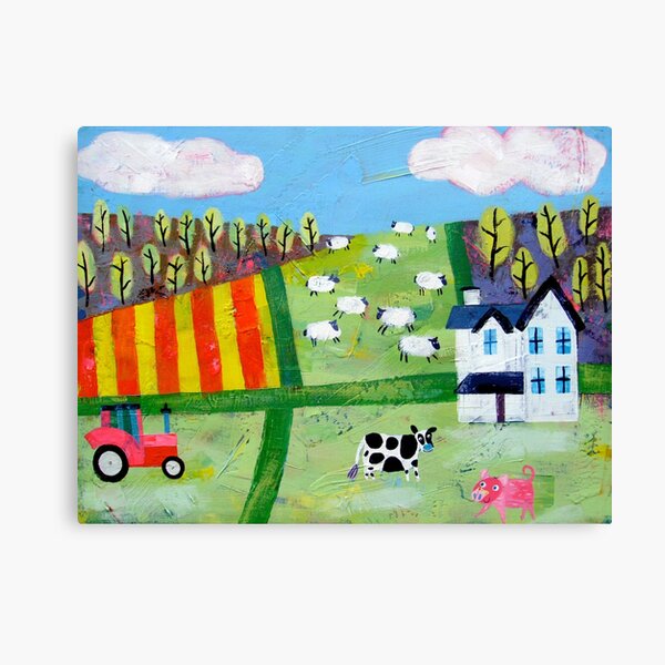 Vista previa del artículo con la obra «En la granja», diseñado y vendido por Ollie Lett.