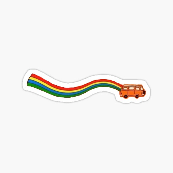 Retro Hippy Van Sticker