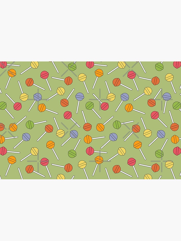 Happy Lollipops Sugar Candy - Green Background by PrintablesP