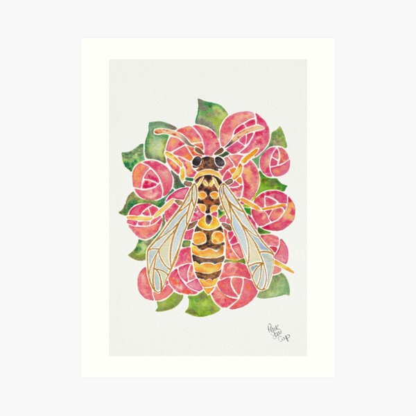 Watercolor Wasp Illustration Art Print