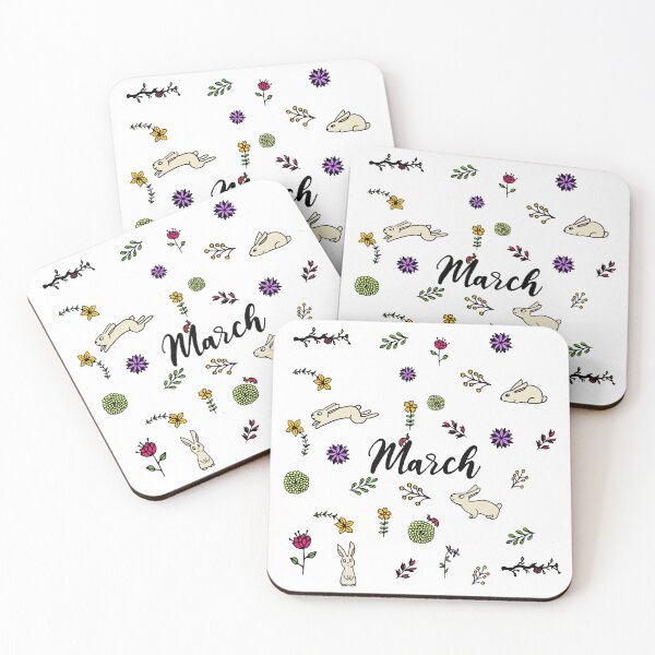 Item preview, Birth Month - March with Rabbit designed and sold by leancircuit.