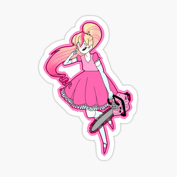 "Chainsaw Magical Girl" Sticker by saccharinepecc Redbubble