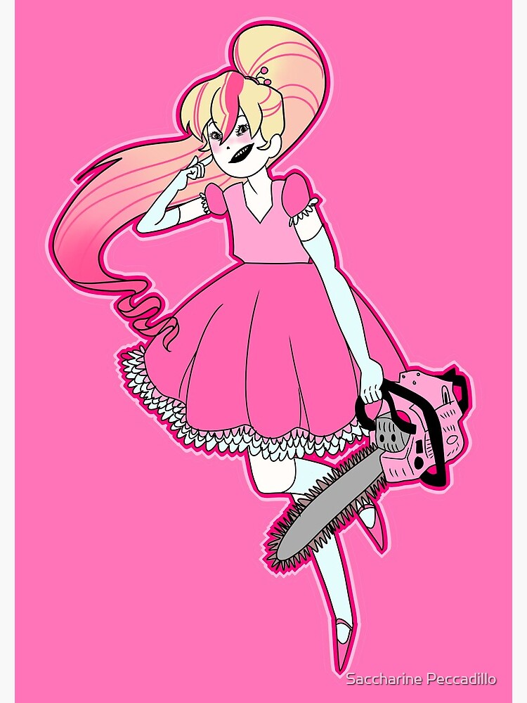 "Creepy Magical Girl Chainsaw" Spiral Notebook by saccharinepecc