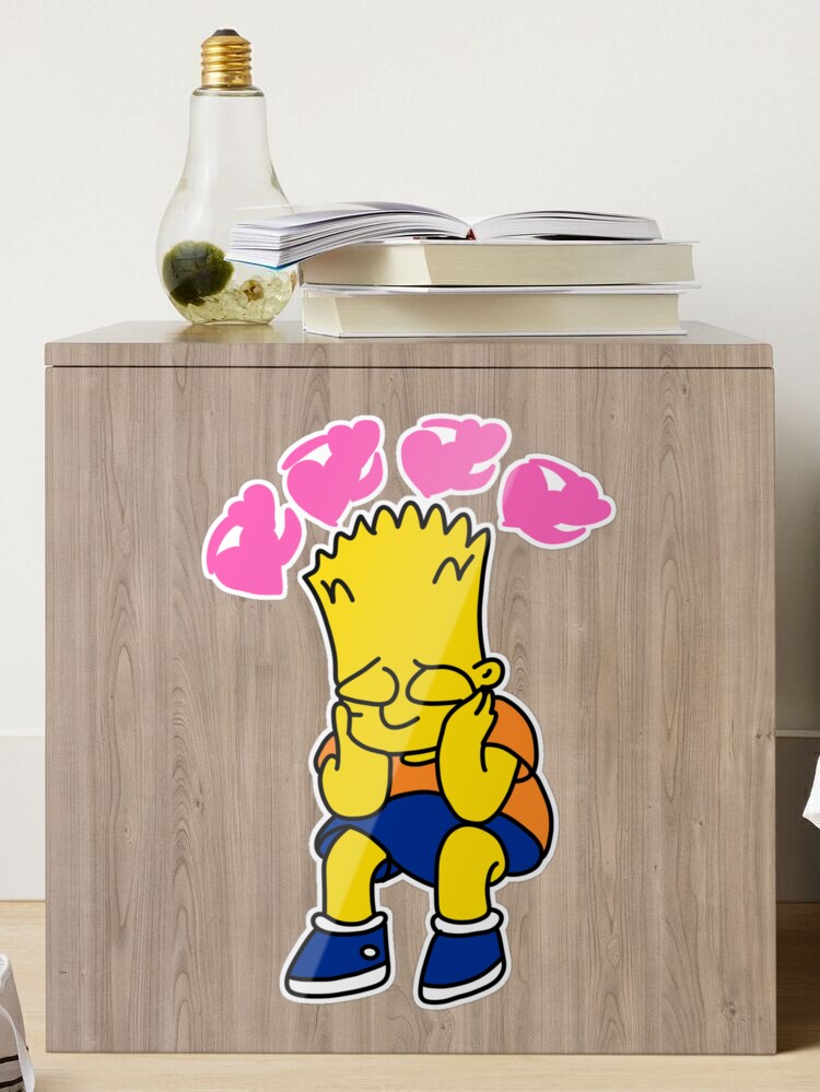 sad boy bart Sticker for Sale by Drayziken