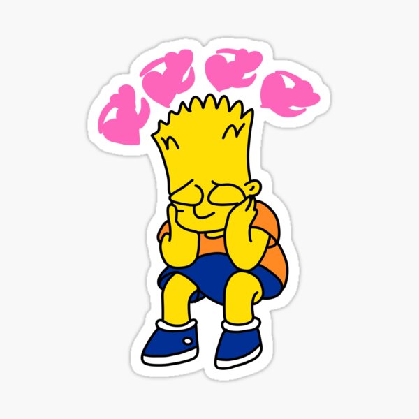 sad triste simpsons lossimpsons bart sticker by @erikamc5