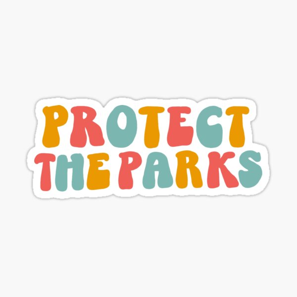 autocollant rétro protéger les parcs Sticker