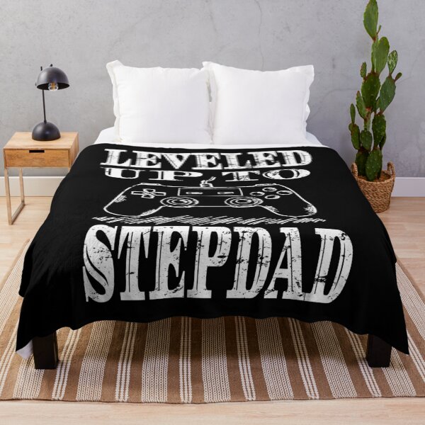 Item preview, Mens Leveled Up To Stepdad Funny Gaming design designed and sold by RedmonsDesigns.