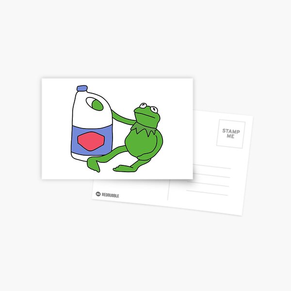 "kermit with bleach" Postcard for Sale by Drayziken Redbubble