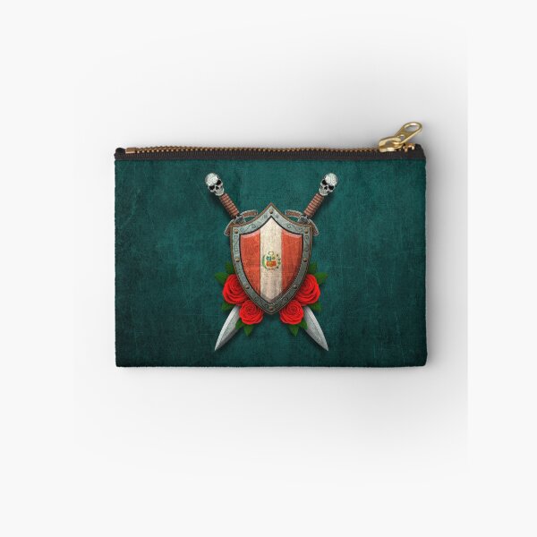 Item preview, Peruvian Flag on a Worn Shield and Crossed Swords designed and sold by JeffBartels.