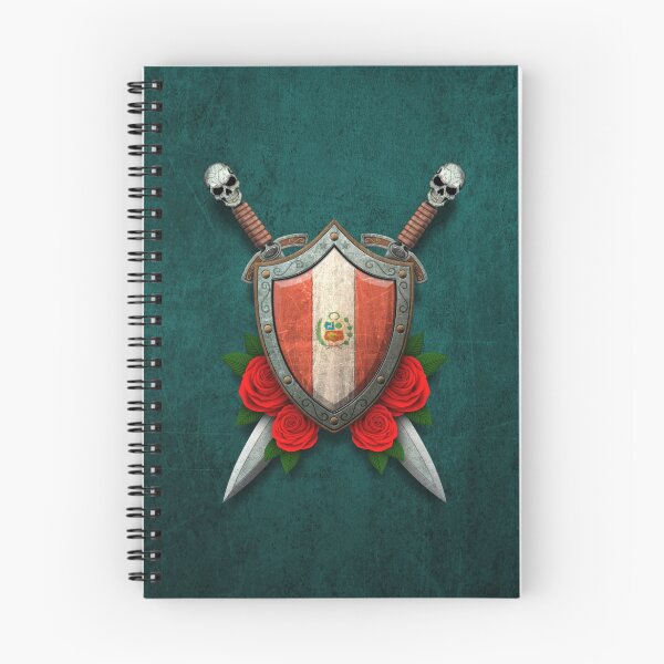 Item preview, Peruvian Flag on a Worn Shield and Crossed Swords designed and sold by JeffBartels.
