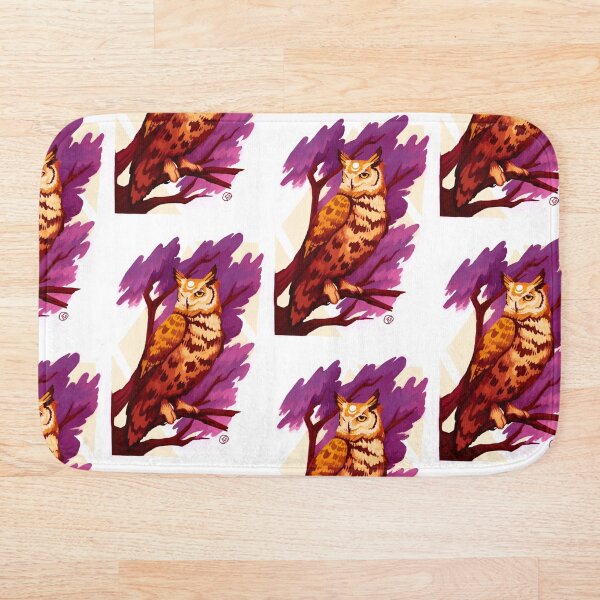 Owl Familiar Bath Mat