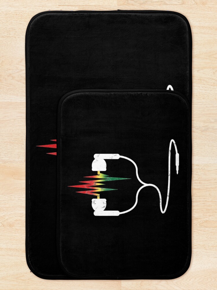 Alternate view of Rasta Reggae Ethiopian Flag Earphones And Music Wave Bath Mat
