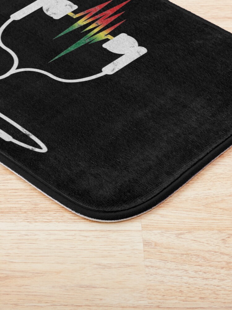 Alternate view of Rasta Reggae Ethiopian Flag Earphones And Music Wave Bath Mat