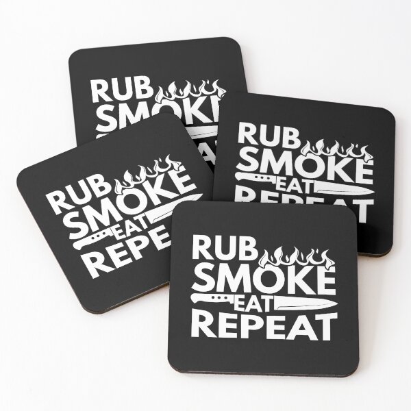 Item preview, Rub Smoke Eat Repeat Funny BBQ Lover designed and sold by casestees.