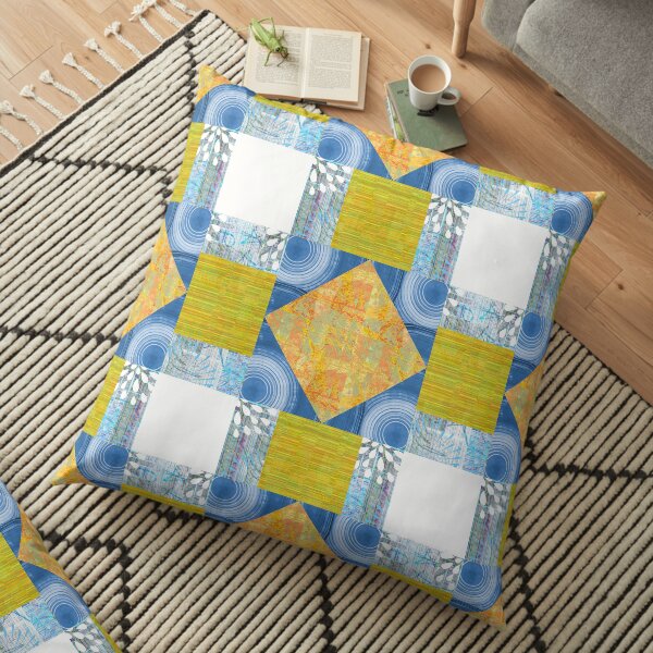 Hole in the Barn Door Patchwork Block Floor Pillow