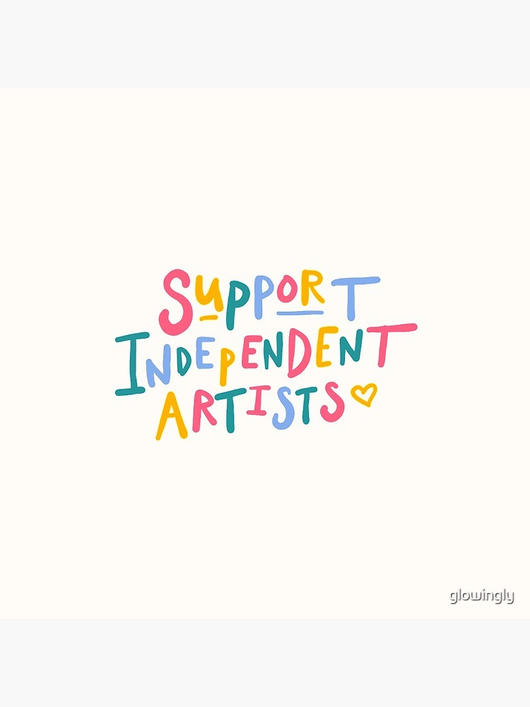 support independent artists rainbow quote sticker by glowingly
