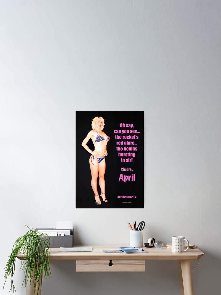 Thumbnail 1 of 3, Poster, April Brucker Stars & Stripes Bikini designed and sold by April Brucker.