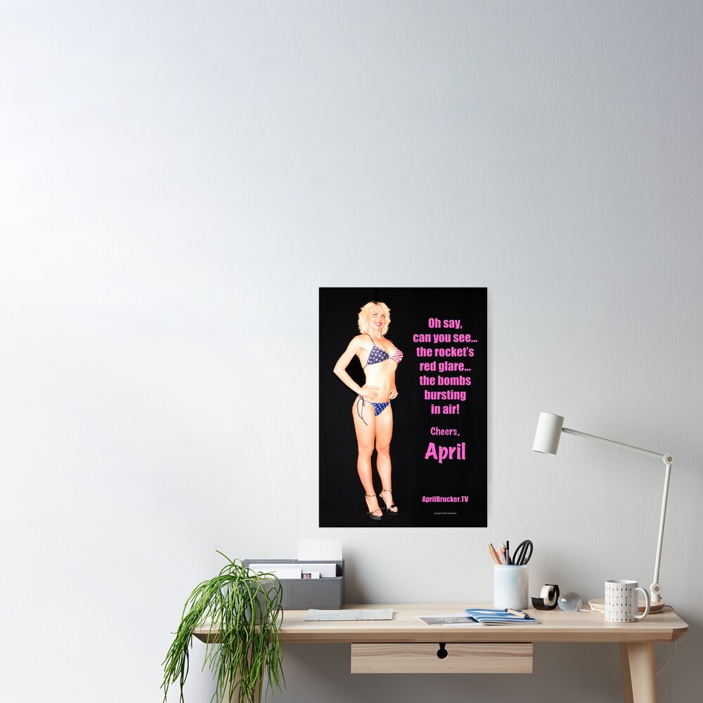 April Brucker Stars & Stripes Bikini Poster