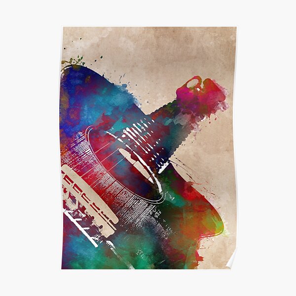 Guitar art 23 #guitar #music Poster