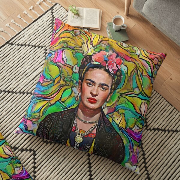 Organic abstract Frida Floor Pillow