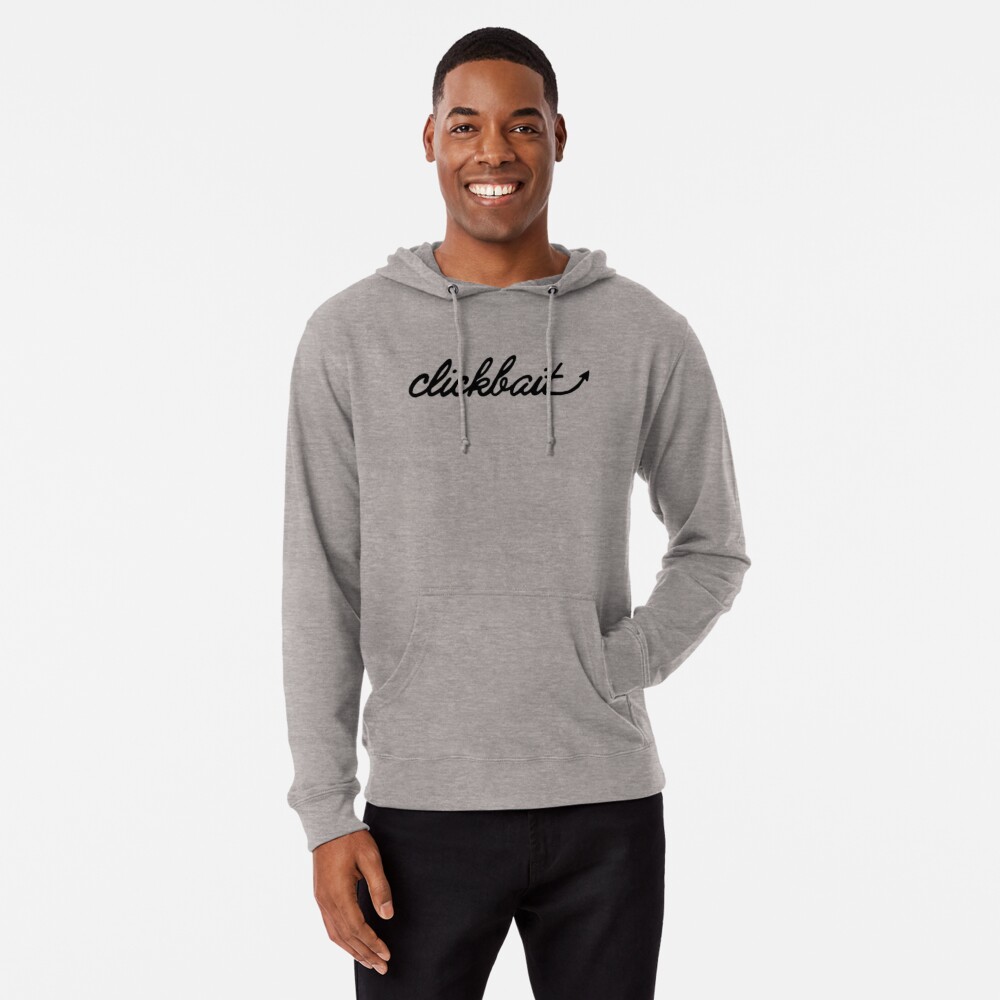 black clickbait hoodie