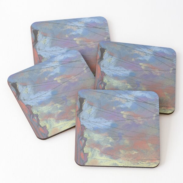 Item preview, April Sunset, City Landscape, Evening Sky, Soft Pastels designed and sold by Julia Khoroshikh.