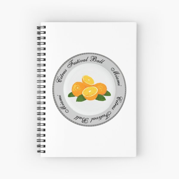 Golden Girls Citrus Festival Ball Plate Spiral Notebook
