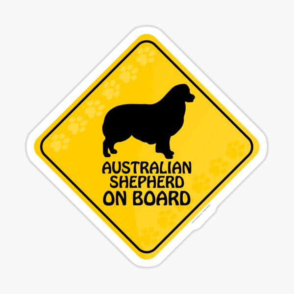 Australian Shepherd On Board Sticker