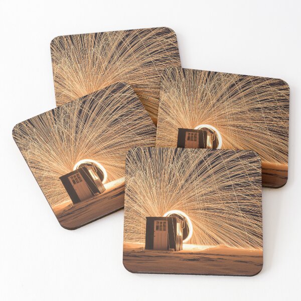 Item preview, Light painting behind ice fishing hut designed and sold by RezieMart.