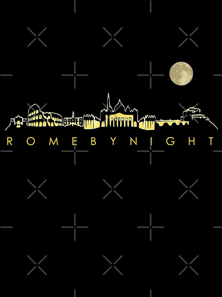 Rome By Night Panorama Roman City Silhouette by thespottydogg