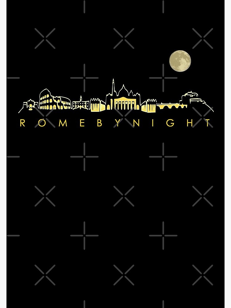 Rome By Night Panorama Roman City Silhouette by thespottydogg