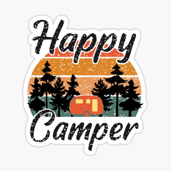 Details about   Happy Camper Wall Sticker Decal Quote Outdoors Camping Hiking Transfer Vinyl UK 