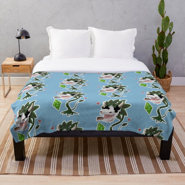 Cute Cowplant Throw Blanket