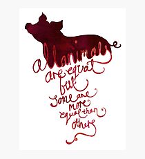 All Animals are Equal Photographic Print
