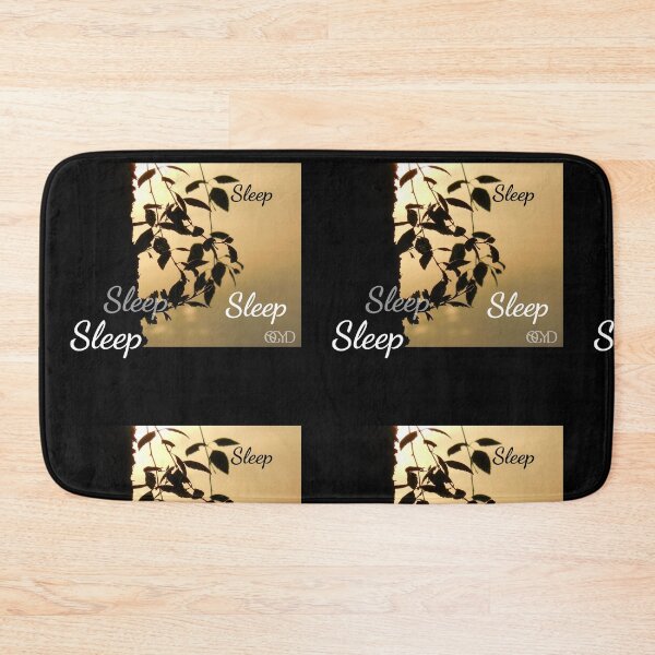 Item preview, Sleep Print Nature Leaf Shadow Dream Restful Night - Gold Black White Gray designed and sold by NoGrayDays1.