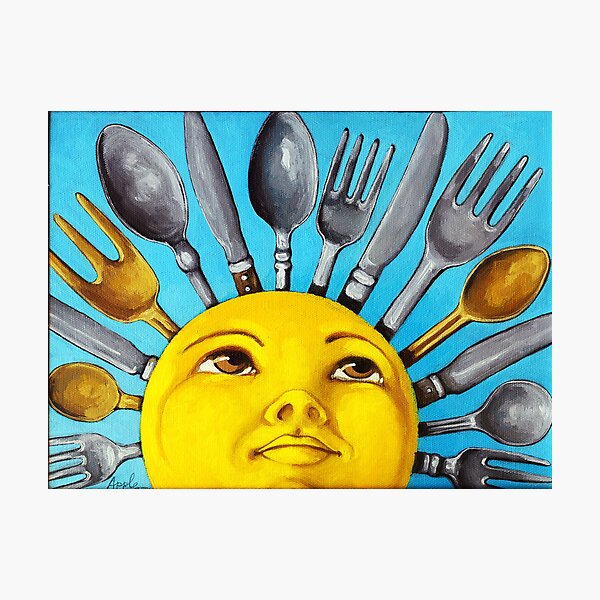 What's for Lunch? CBS Sunday Morning Show Sun Art oil painting Photographic Print