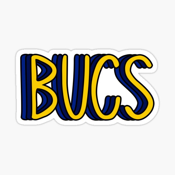 Let's Go Bucs Vinyl Car Decal. Laptop Decal 