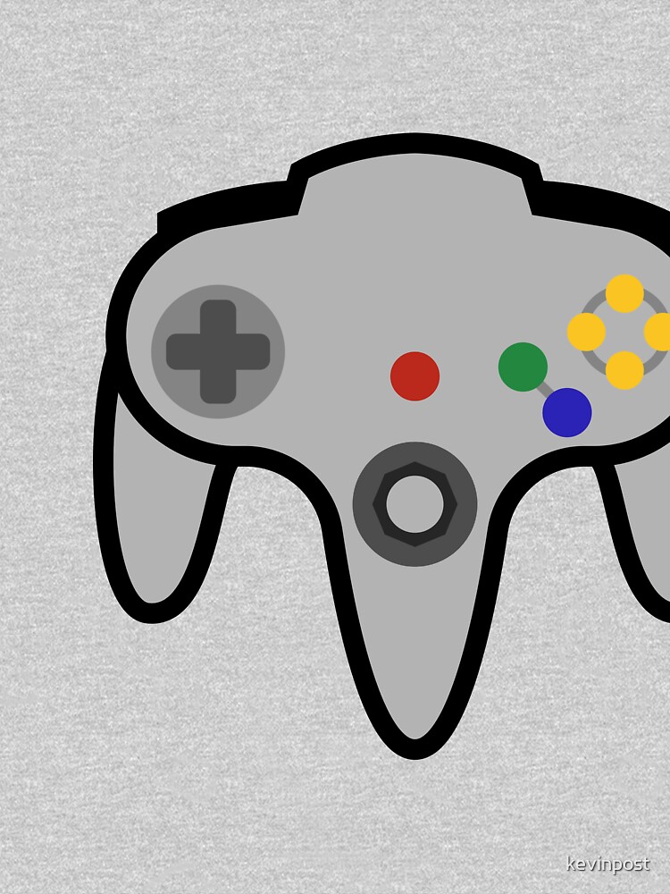 Imagen 5 de 5, Camiseta de manga larga con la obra Controlador N64, diseñada y vendida por kevinpost.